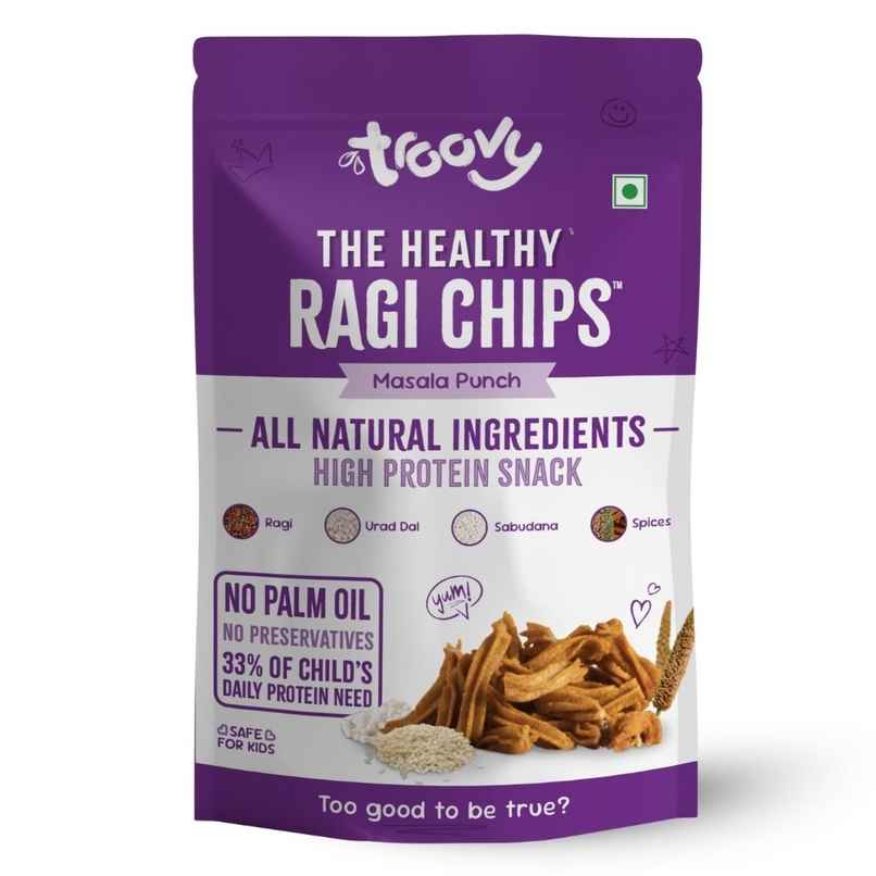 Troovy Healthy High Protein Ragi Chips | No Palm Oil, No Chemicals