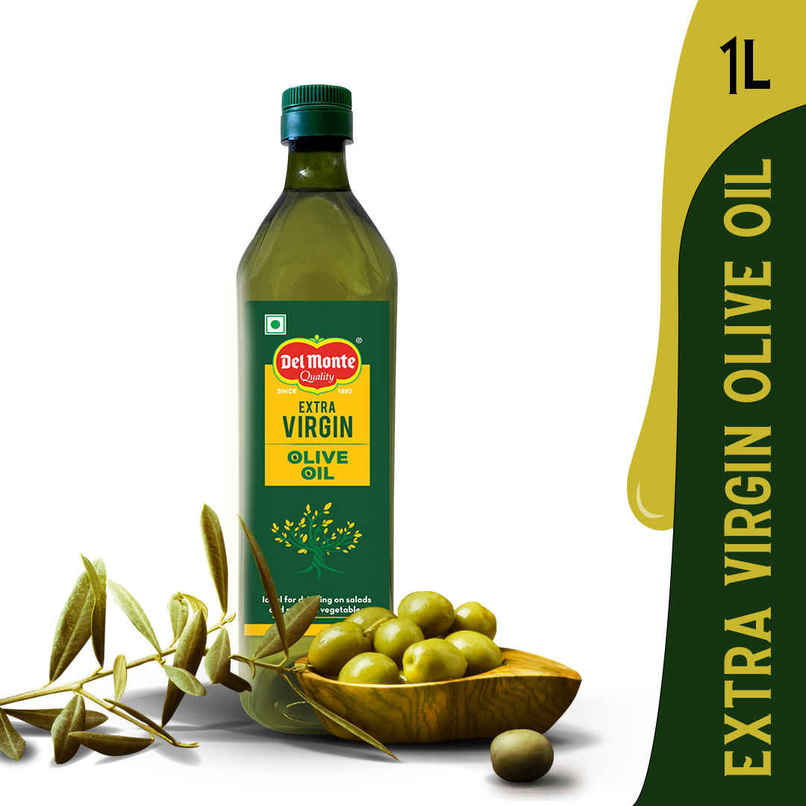 Del Monte Extra Virgin Olive Oil | Cold Pressed | Zero Cholesterol & Trans-Fat | 75% Mufa