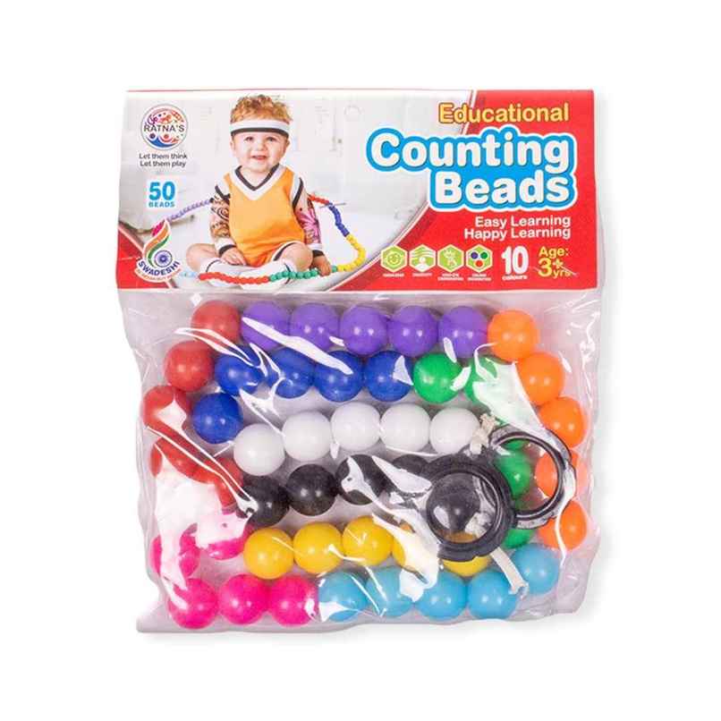 Ratna's Counting Beads 50 Beads for Infants | Develops Numbers, Colors, and Motor Skills Ratna's Counting Beads 50 Beads for Infants | Develops Numbers, Colors, and Motor Skills