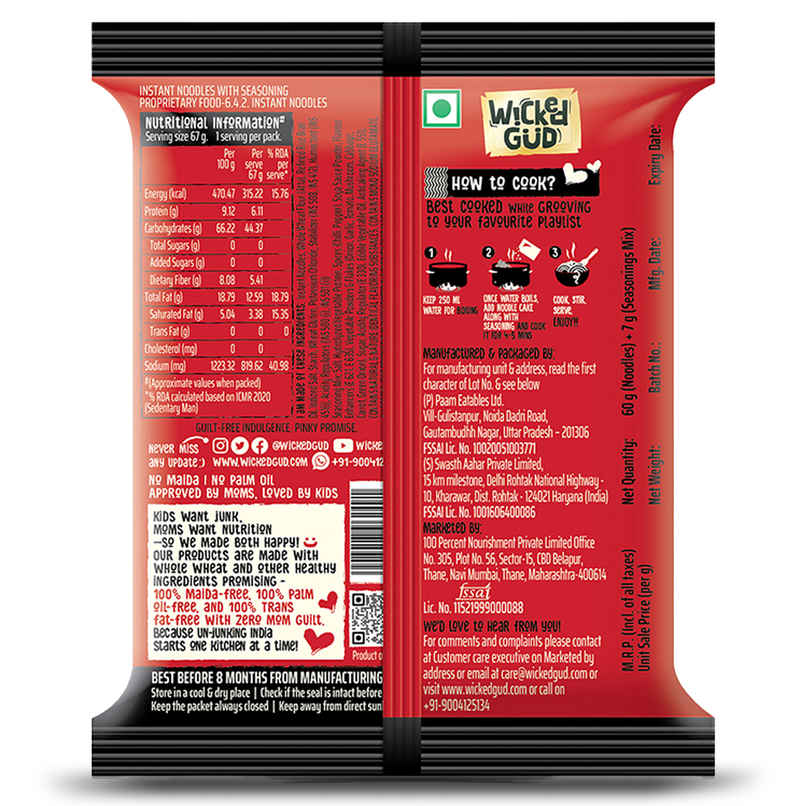 Wickedgud Fiery 2X Spicy Korean Noodles