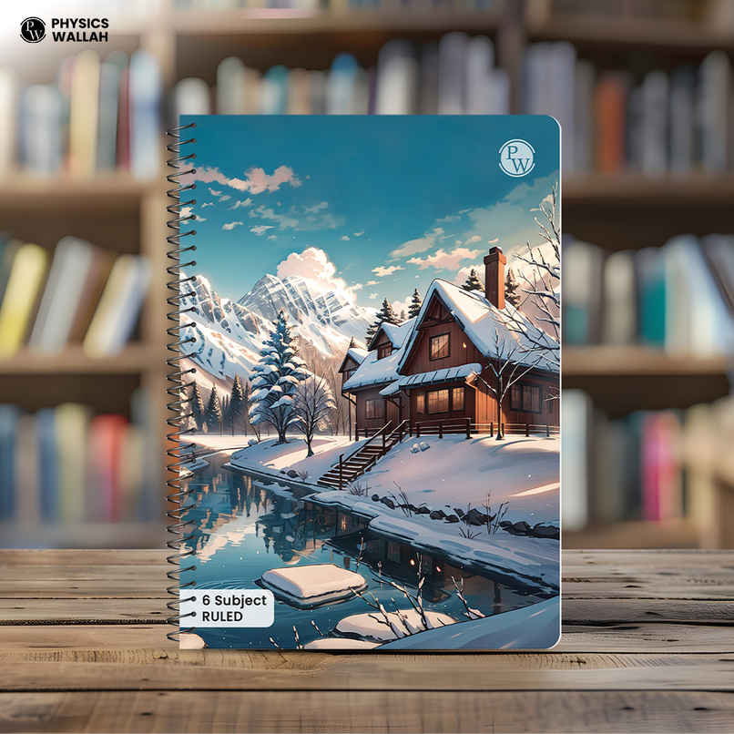 Physics Wallah 6 Subject Spiral Ruled Notebook | 300 Pages | 30 x 21 cm | Pw Seasons