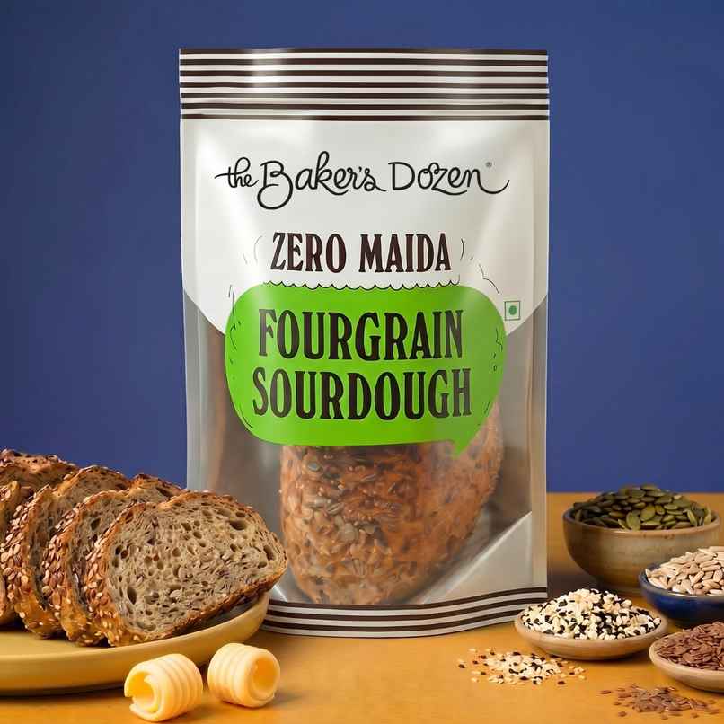 The Baker's Dozen Fourgrain Sourdough Bread | High Protein | Whole Wheat | Clean Label | Artisan The Baker's Dozen Fourgrain Sourdough Bread | High Protein | Whole Wheat | Clean Label | Artisan