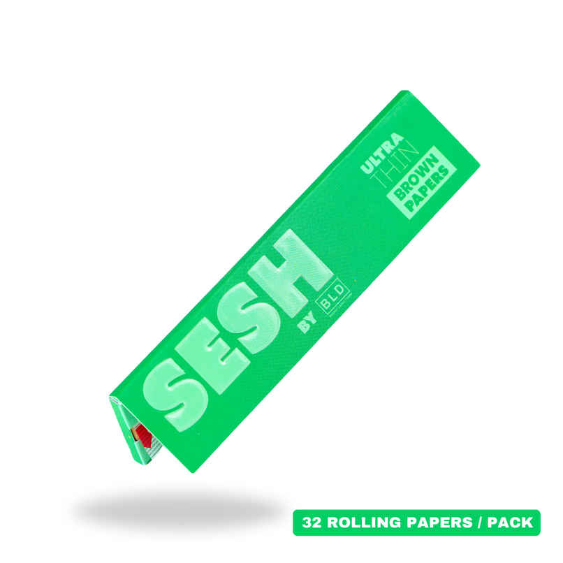 Sesh Brown Unbleached Rolling Paper KSS - 32 Leaves/Pack