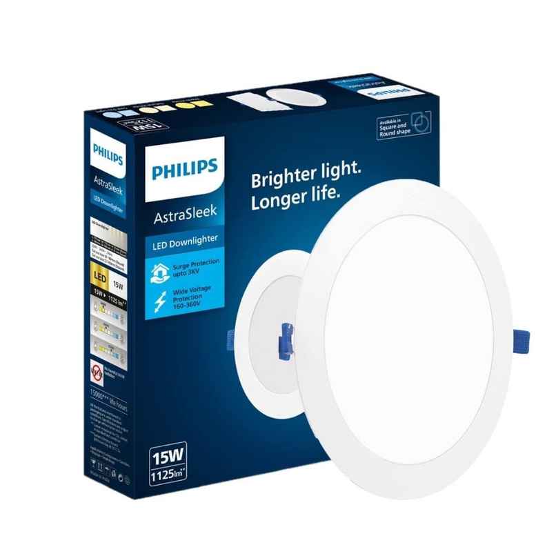 Philips Led 15W Round Astra Sleek LED Downlighter | Natural White Philips Led 15W Round Astra Sleek LED Downlighter | Natural White