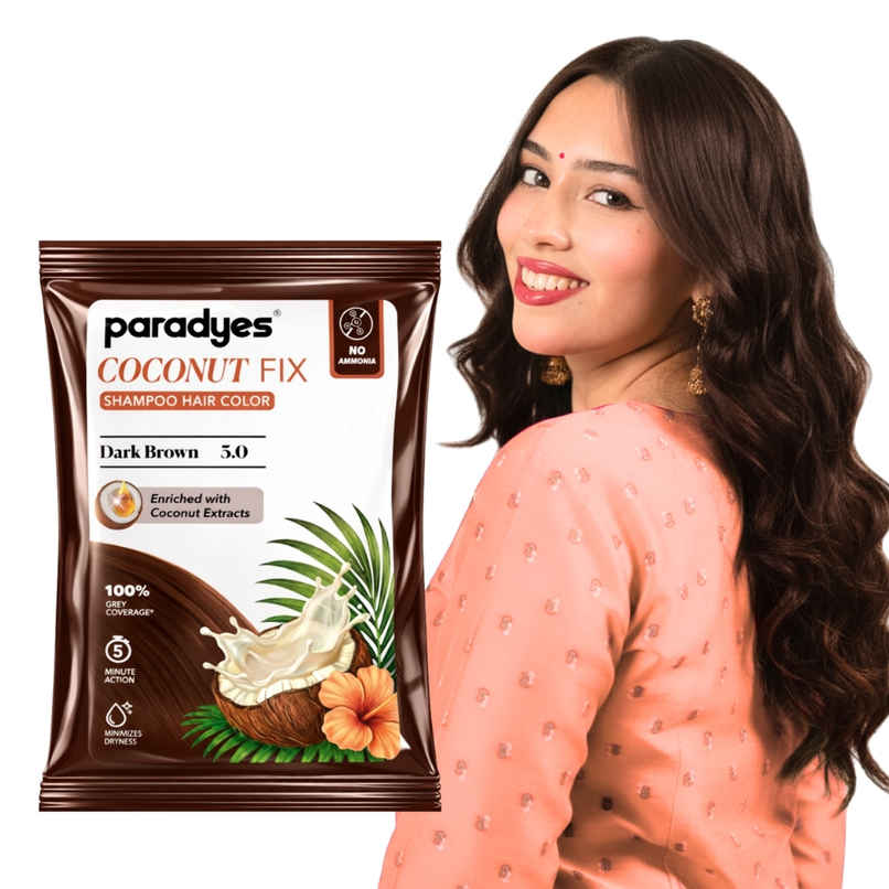 Paradyes Coconut Fix Shampoo No Ammonia Hair Color | Dark Brown 3.0