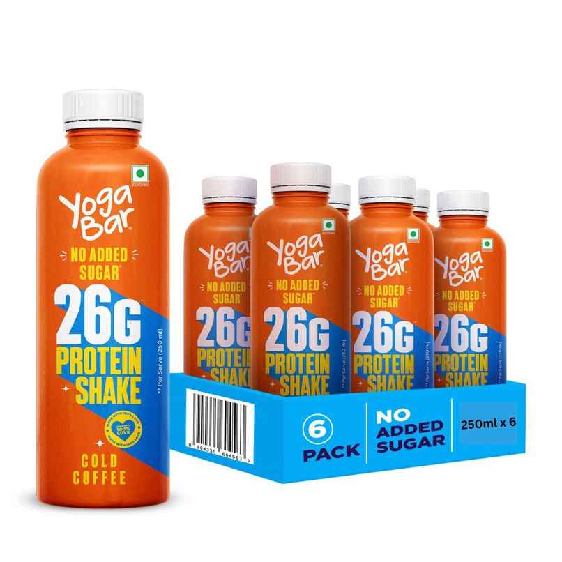 Yogabar 26G Protein Shake Cold Coffee | Pack Of 6 Yogabar 26G Protein Shake Cold Coffee | Pack Of 6