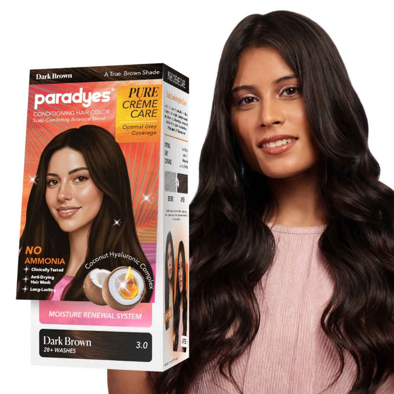Paradyes Pure Creme Care No Ammonia Hair Color | Dark Brown 3.0 Paradyes Pure Creme Care No Ammonia Hair Color | Dark Brown 3.0