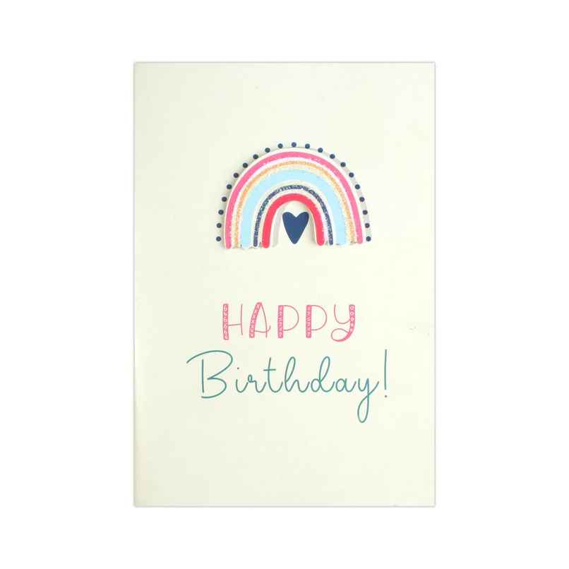 Itsy Bitsy Greeting Card & Envelope Birthday Rainbow 4 x 6 Inch 2 Pc Pb Lb
