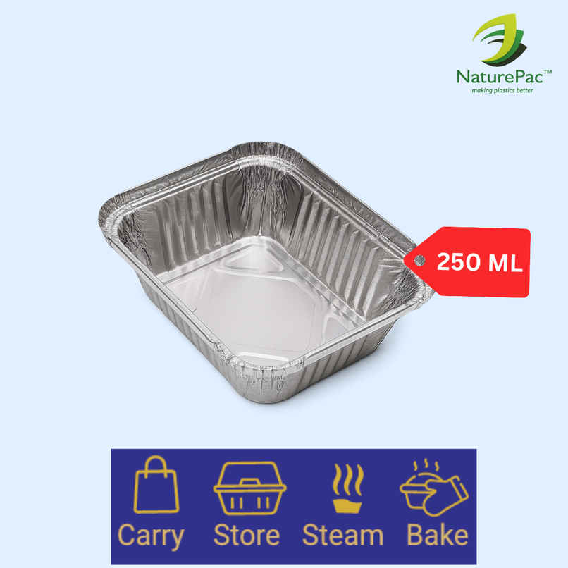 Naturepac Foil Container + Lid | 250 ml Naturepac Foil Container + Lid | 250 ml