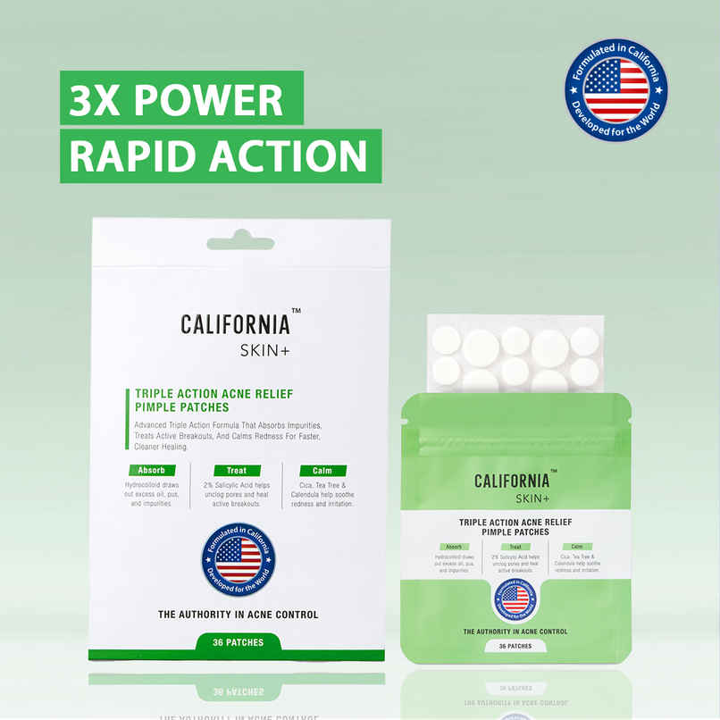 California Skin+ Triple Action Acne Relief Pimple Patches California Skin+ Triple Action Acne Relief Pimple Patches