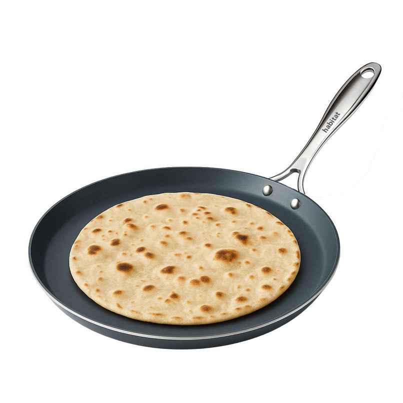 Habitat Ceramic Tawa With Ss Handle Xtreme Coating 28 Cm Habitat Ceramic Tawa With Ss Handle Xtreme Coating 28 Cm