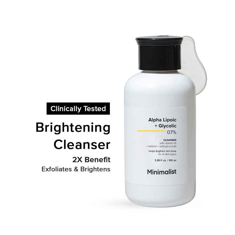 Minimalist 7% ALA + Glycolic Brightening Cleanser Face Wash