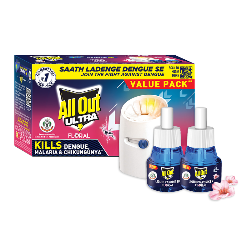 All Out Ultra Floral | 1 Slider | Machine + 2 Refills | Mosquito Repellent