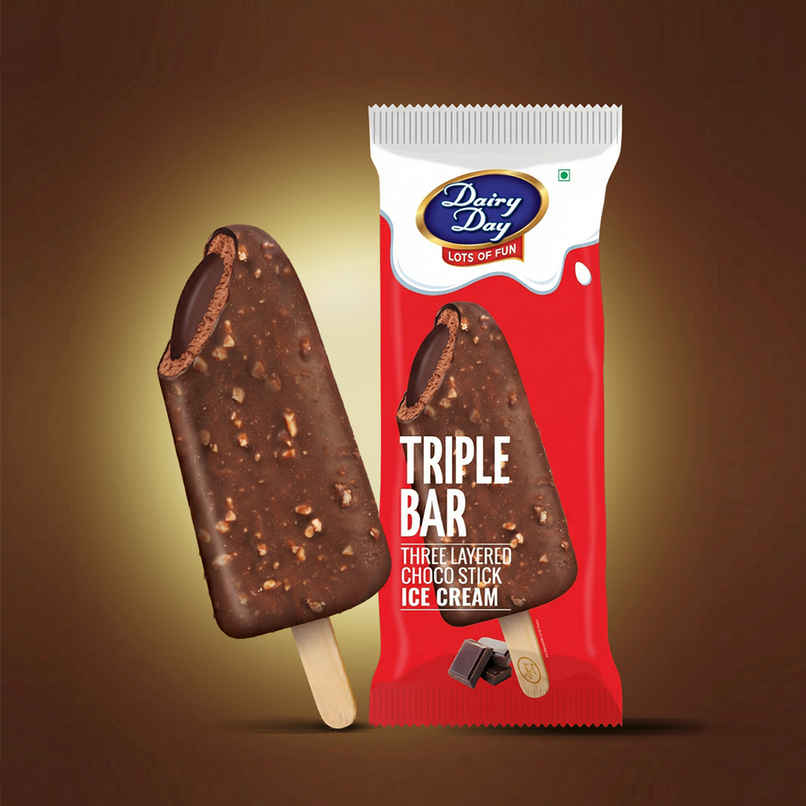 Dairy Day Triple Bar Chocolate Ice Cream Stick Dairy Day Triple Bar Chocolate Ice Cream Stick