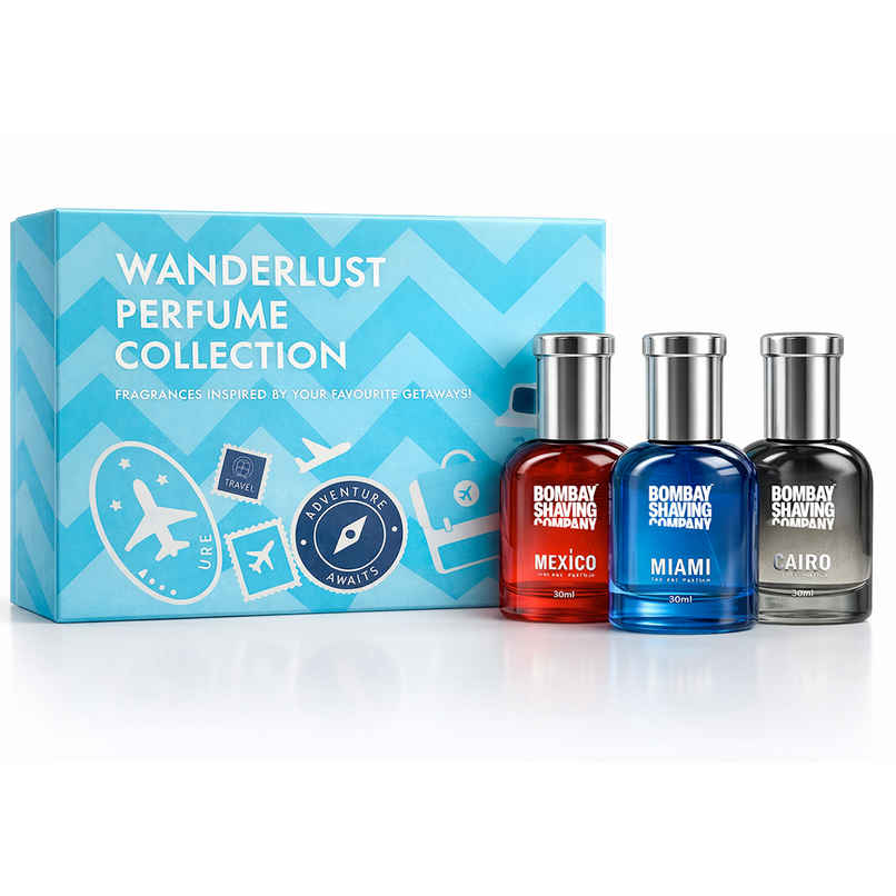Bombay Shaving Company Long Lasting Wanderlust Perfume Gift Kit For Men | Pack Of 3 Bombay Shaving Company Long Lasting Wanderlust Perfume Gift Kit For Men | Pack Of 3