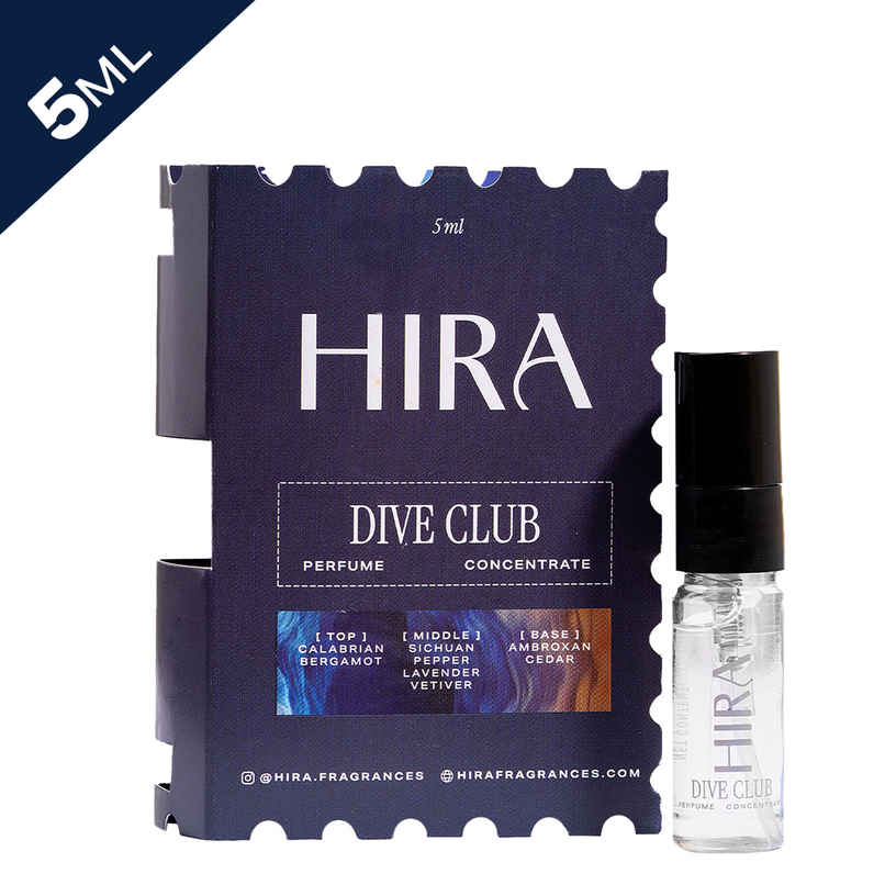 HIRA Dive Club Eau De Perfume | Mini | For Man | Woody, Musky & Spicy Notes