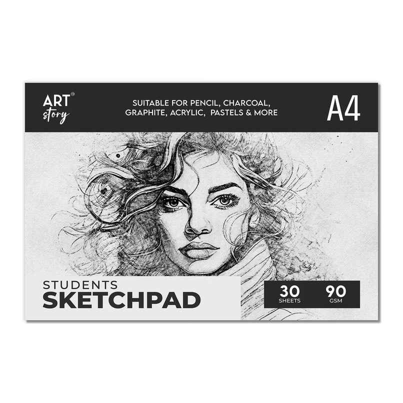 Itsy Bitsy Student Sketch Pad Flap Over Cover Page A4 90gsm 30 Sheets