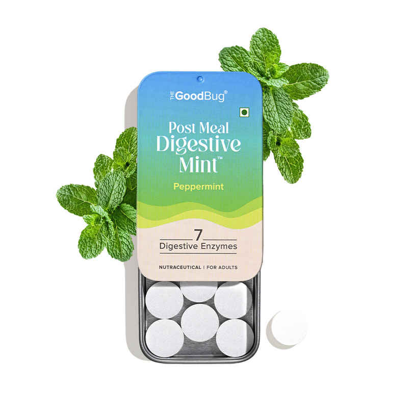 The Good Bug Post Meal Digestive Mint- Peppermint Flavour | 14 of Pack The Good Bug Post Meal Digestive Mint- Peppermint Flavour | 14 of Pack