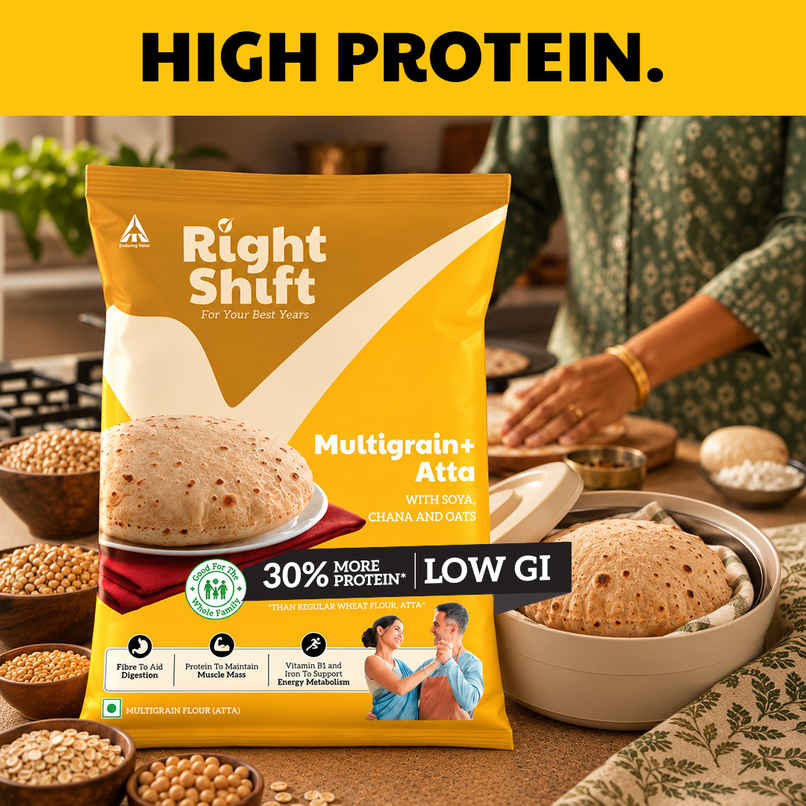 Right Shift High Protein Multigrain+ Atta | High Fibre, Low GI