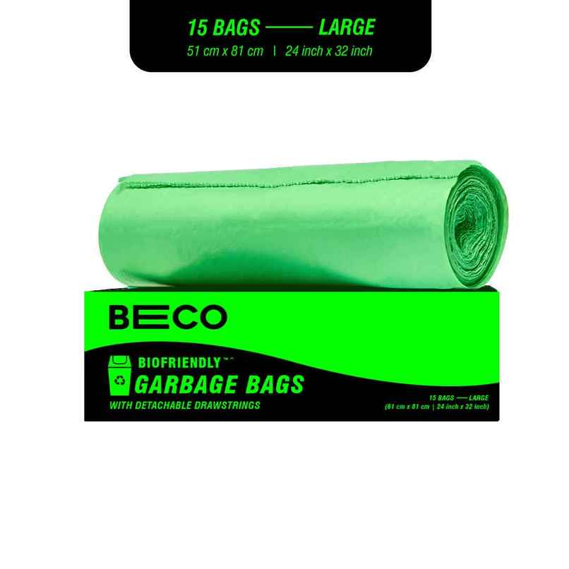 Beco Biofriendly Large Garbage Bags - 24 x 32 Inch Beco Biofriendly Large Garbage Bags - 24 x 32 Inch