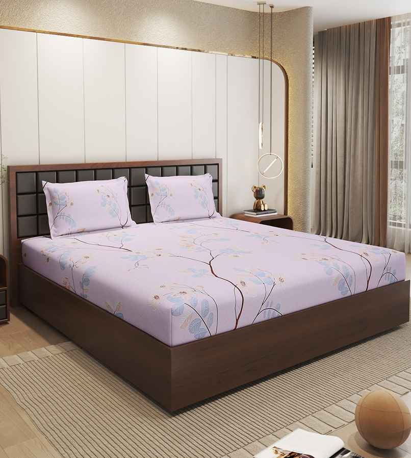 Status Imperial Corner Fitted Double Bedsheet | Tranquil Leaves | 198 x 182 cm