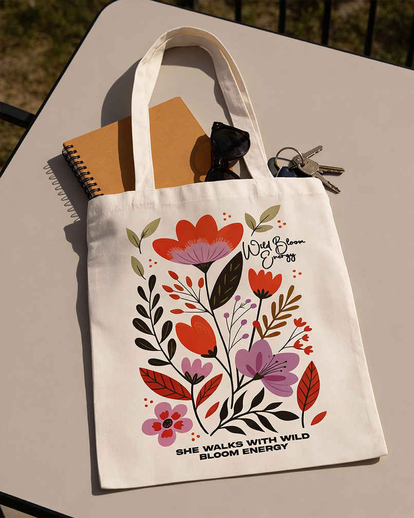 Floral Tote Bag | Mad Over Print Floral Tote Bag | Mad Over Print