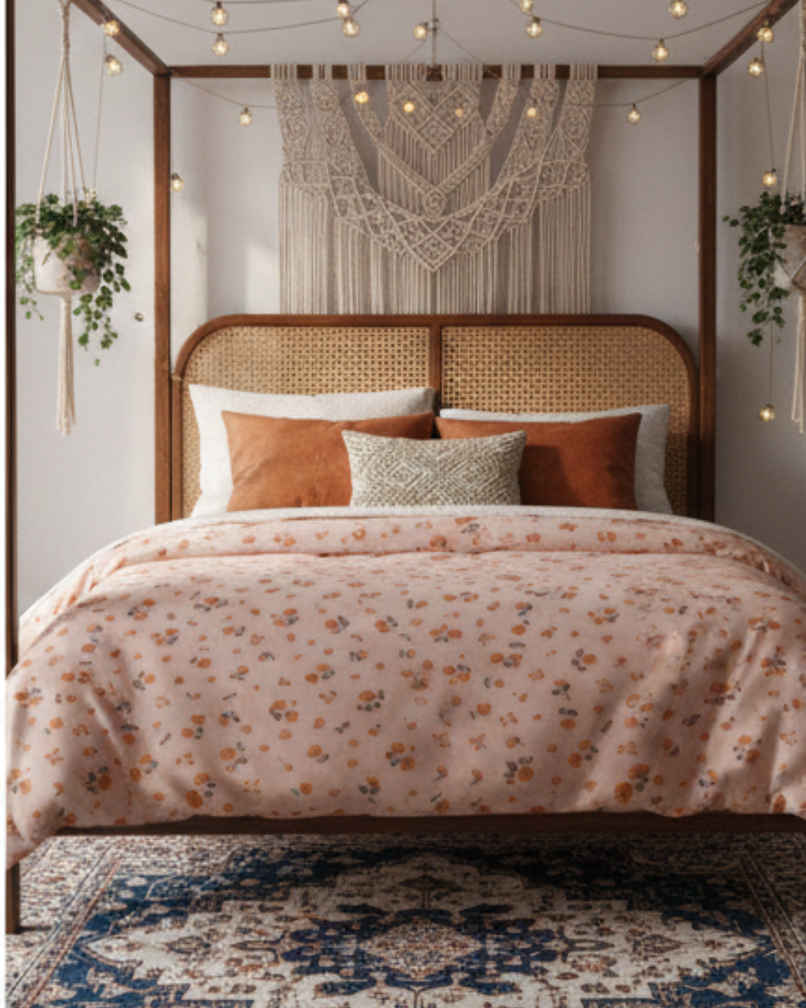 Status Printed Single comforter Peach Petal Charm | 150 x 220 cm