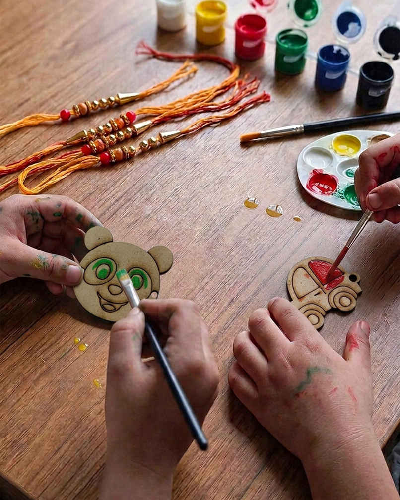 DIY Rakhi Bear & Car Painting Kit for Kids | Unique Find | Pack of 2 | Mad Over Prints