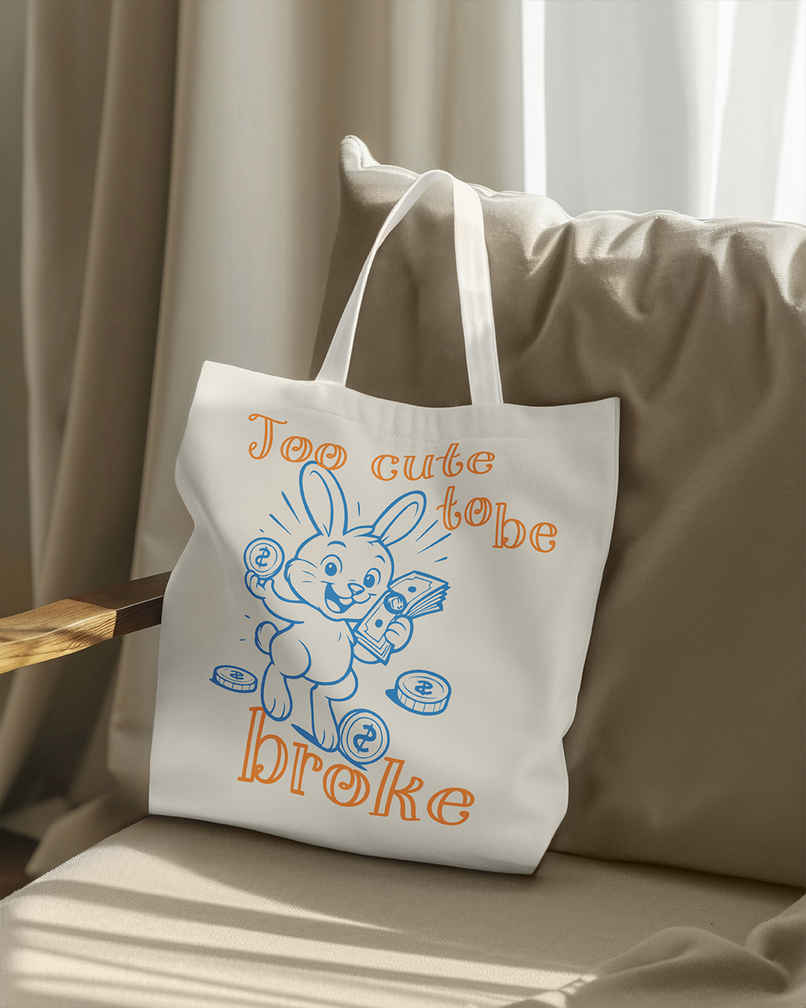 Too Cute Tote Bag | Mad Over Print Too Cute Tote Bag | Mad Over Print