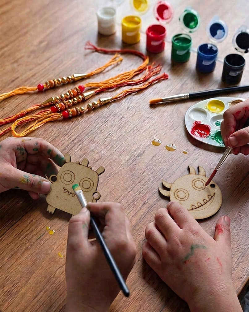Kids DIY Rakhi Painting Kit Monster | Set of 2 | Unique Find | Mad Over Prints Kids DIY Rakhi Painting Kit Monster | Set of 2 | Unique Find | Mad Over Prints