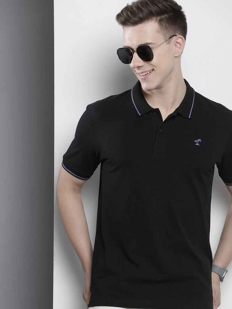 The Indian Garage Co Men's Regular Fit Printed Casual T-Shirt | Black - L The Indian Garage Co Men's Regular Fit Printed Casual T-Shirt | Black - L