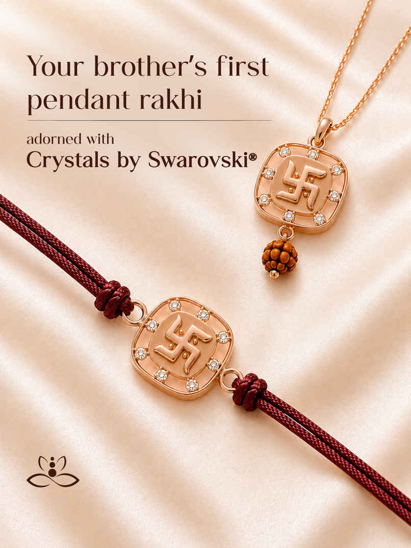 Created with Swarovski Crystals | Swastika Emblem | Carat Gold Plating