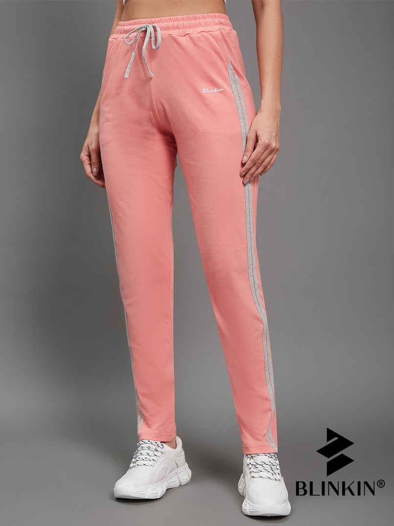 Blinkin Women's Cotton Striped Pyjamas & Track Pants with Side Pockets | Pink - 2XL Blinkin Women's Cotton Striped Pyjamas & Track Pants with Side Pockets | Pink - 2XL