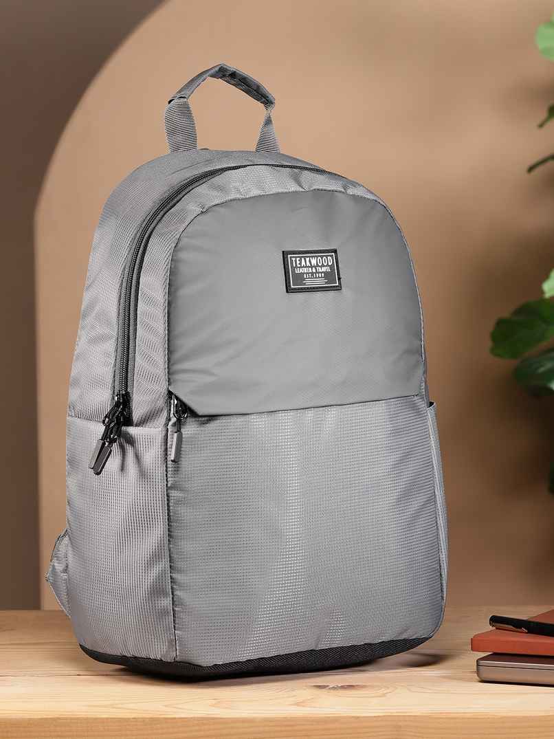 Teakwood Leathers Unisex Anna Backpack | Grey - 25 L