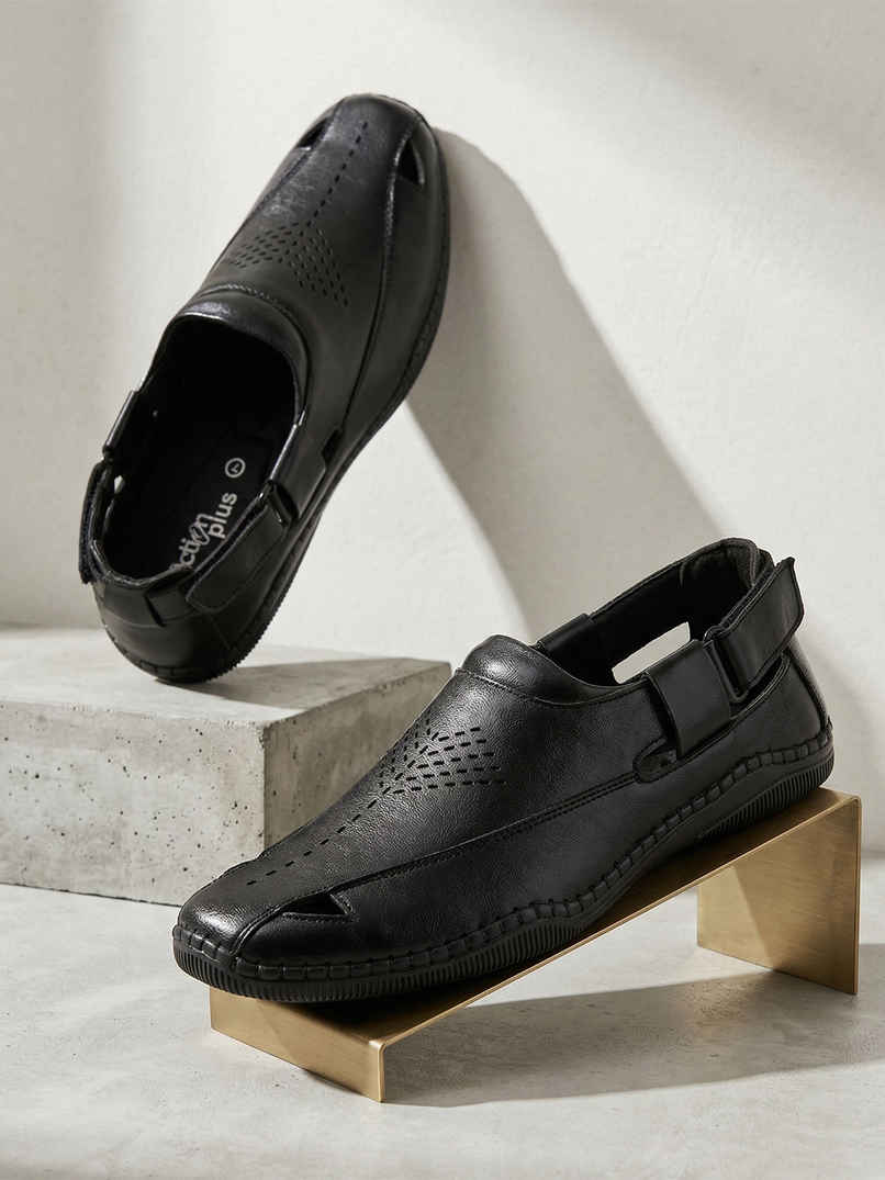 Action Mens Ethnic Sandals | GLC-292 | Black | UK-7