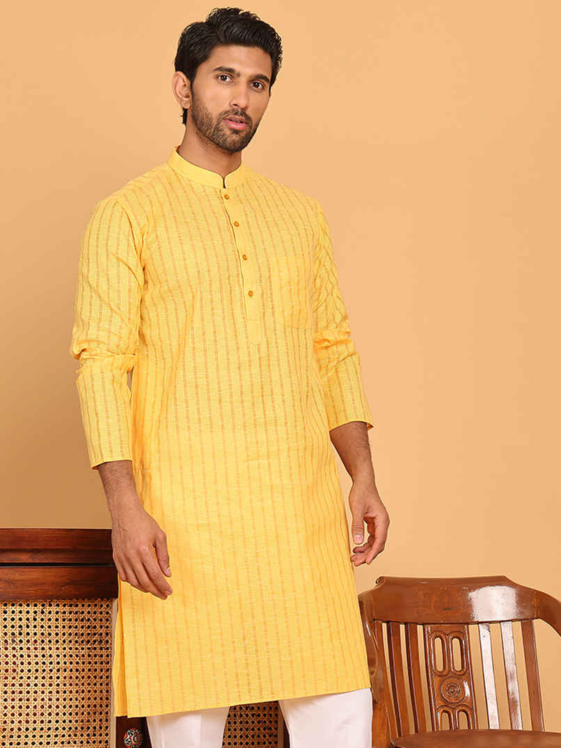 Jompers Men's Kurta | Yellow - 2XL Jompers Men's Kurta | Yellow - 2XL