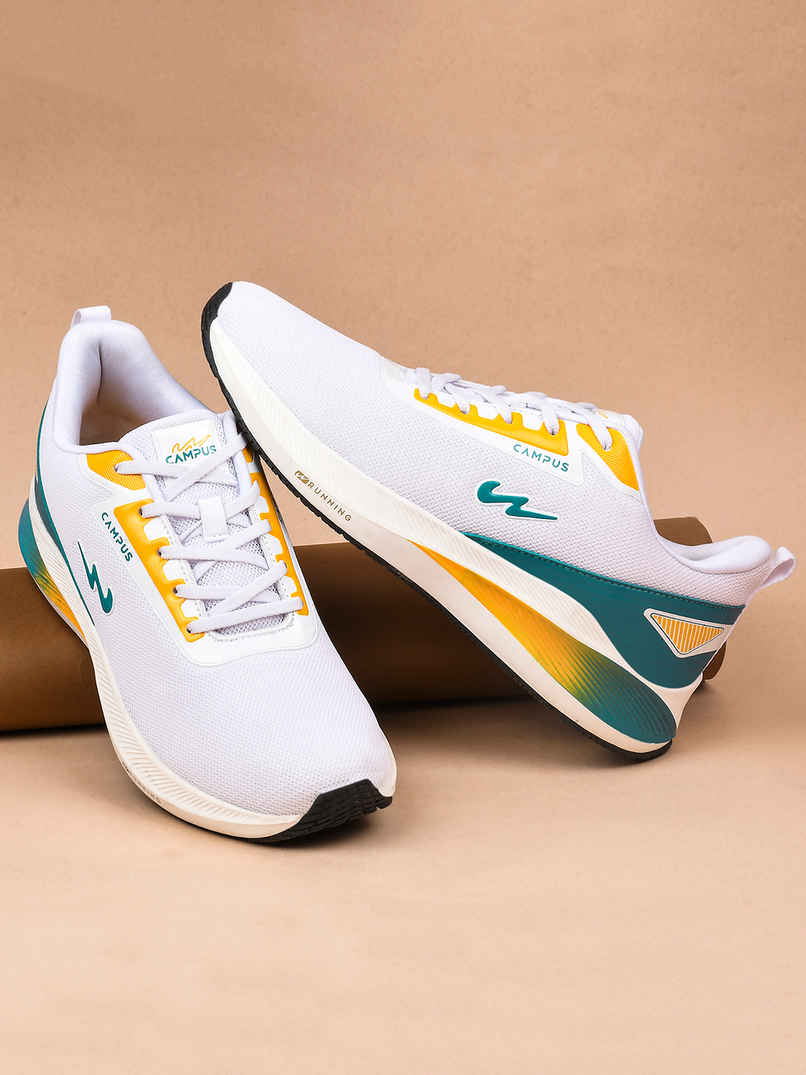 Campus Men's Camp Kripto Running Shoes | White | UK6