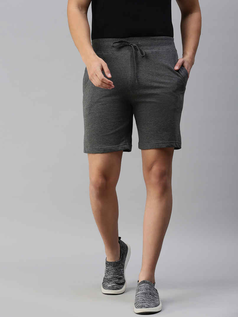 Onn French Terry Active Superior Cotton Shorts | Black Melange - L Onn French Terry Active Superior Cotton Shorts | Black Melange - L