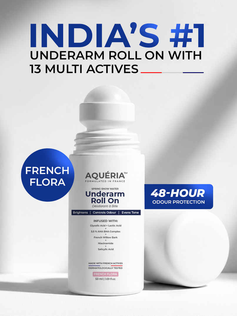 Aqueria 5.5% AHA BHA French Underarm Roll On | Flora Fragrance