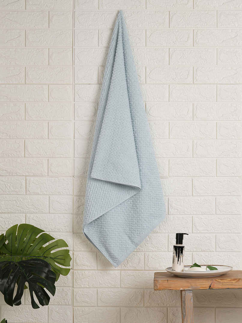 Spaces Pure Cotton High Absorbent Bath Towel | Light Blue | 448 GSM | For Men And Women Spaces Pure Cotton High Absorbent Bath Towel | Light Blue | 448 GSM | For Men And Women