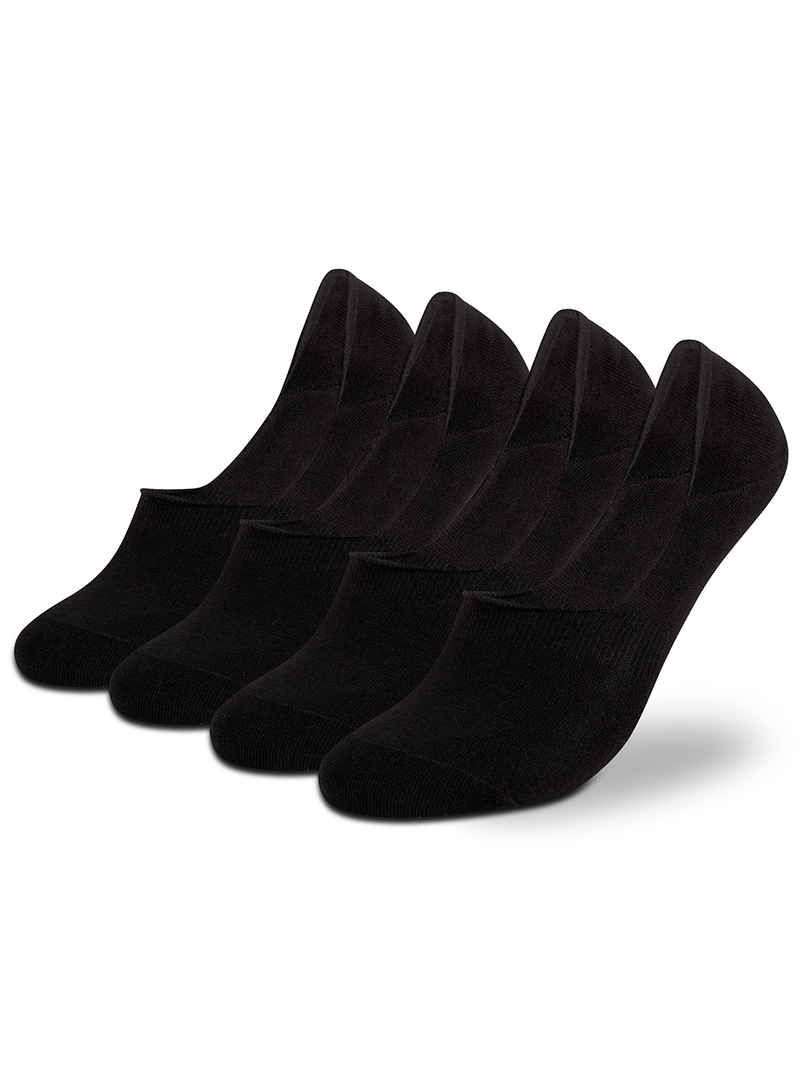 Supersox Men's Solid Combed Cotton Loafer Socks | Black - Free Size