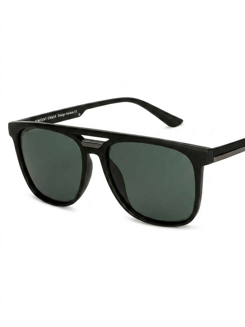 Vincent Chase By Lenskart Unisex Polycarbonate Wayfarer Sunglasses | Black - L Vincent Chase By Lenskart Unisex Polycarbonate Wayfarer Sunglasses | Black - L