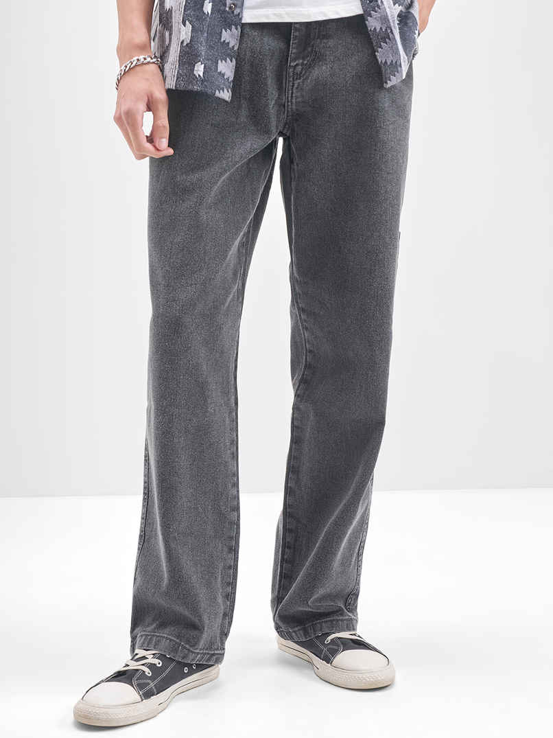 HIGHLANDER Men's Carpenter Fit Heavy Fade Jeans | Grey - 34 HIGHLANDER Men's Carpenter Fit Heavy Fade Jeans | Grey - 34