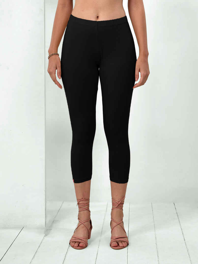 Lyra Women's Capri | Black - Free Size
