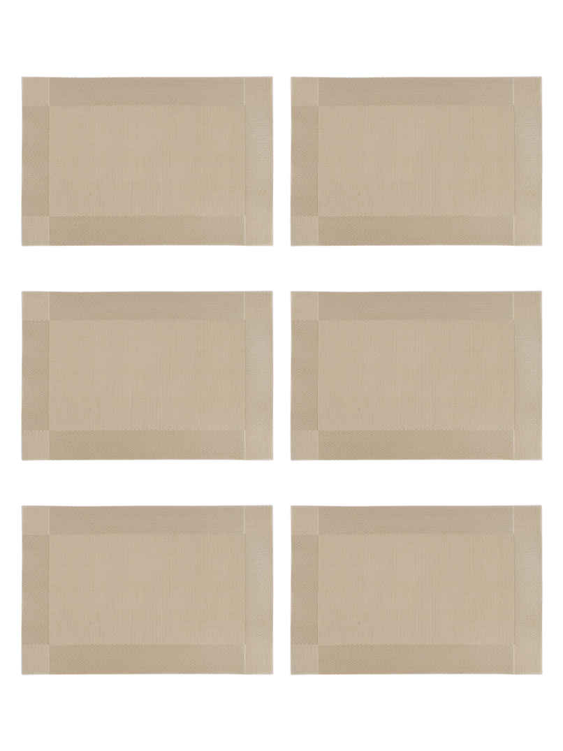 BIANCA Premium Woven PVC Placemat Dining Table | 12 X 18 | Alpine | Solid Gold BIANCA Premium Woven PVC Placemat Dining Table | 12 X 18 | Alpine | Solid Gold