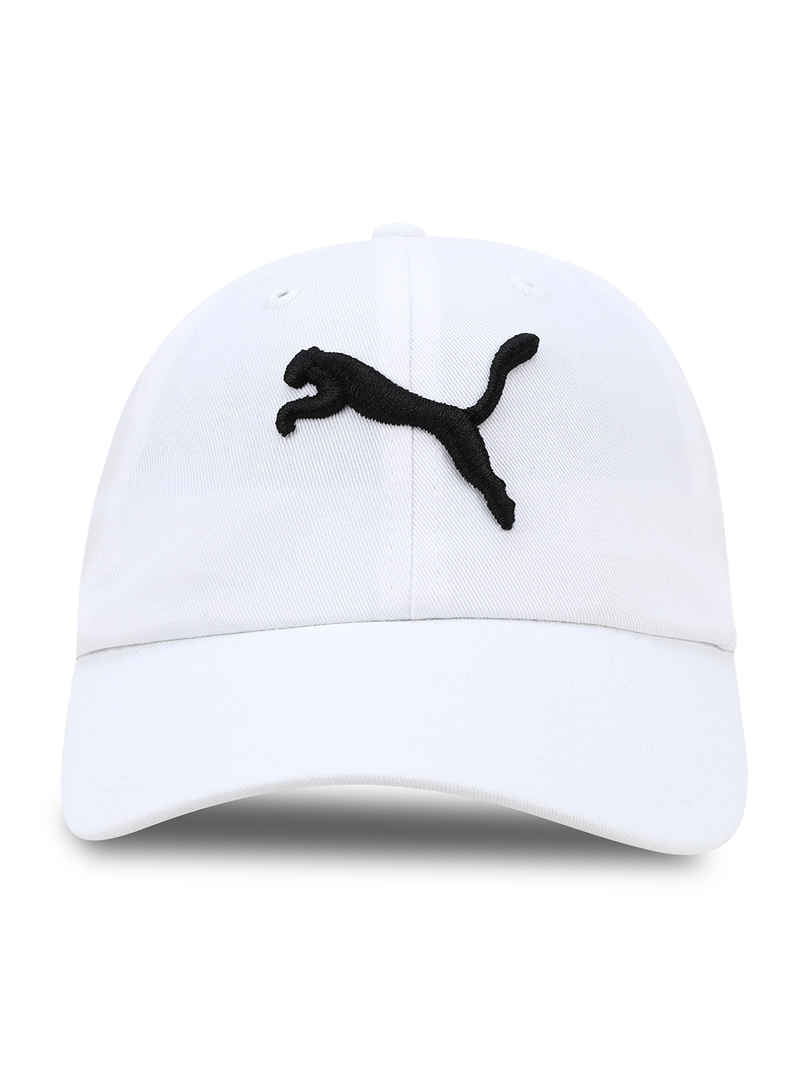 Puma Essentials Cat Logo Baseball Cap | White Puma Essentials Cat Logo Baseball Cap | White