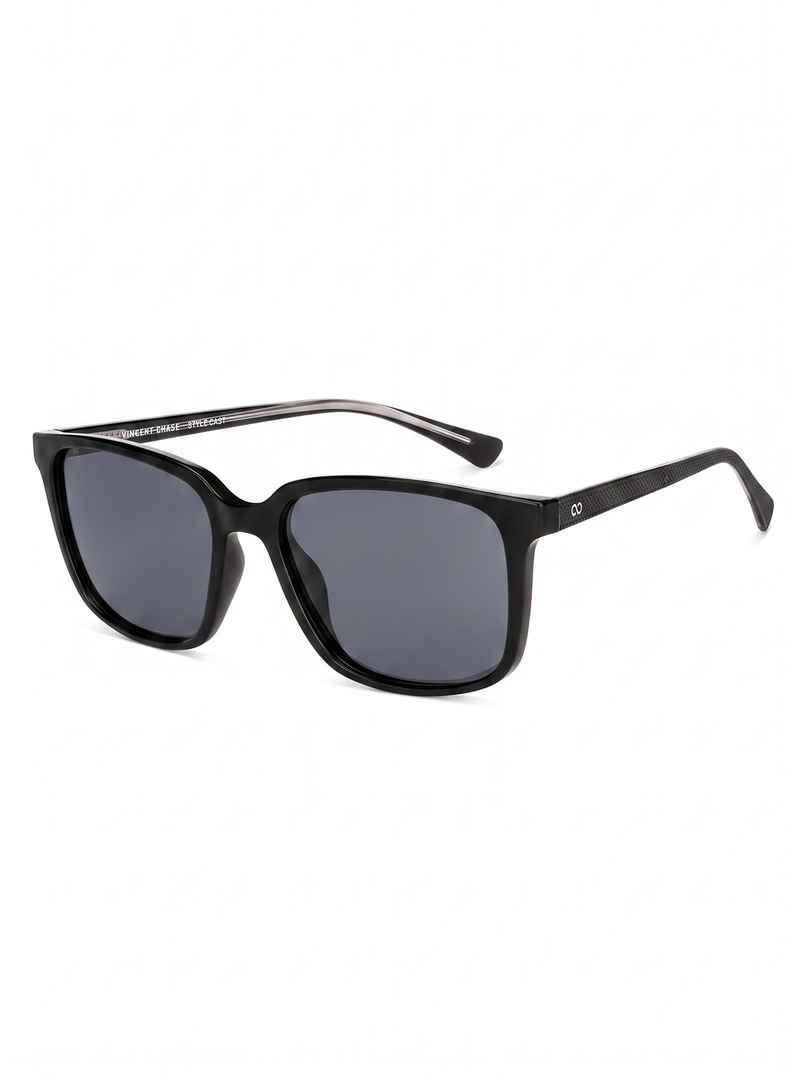 Black Grey Full Rim Rectangle Vincent Chase Style Cast PC VC S11740-C1 Polarized Sunglasses Black Grey Full Rim Rectangle Vincent Chase Style Cast PC VC S11740-C1 Polarized Sunglasses