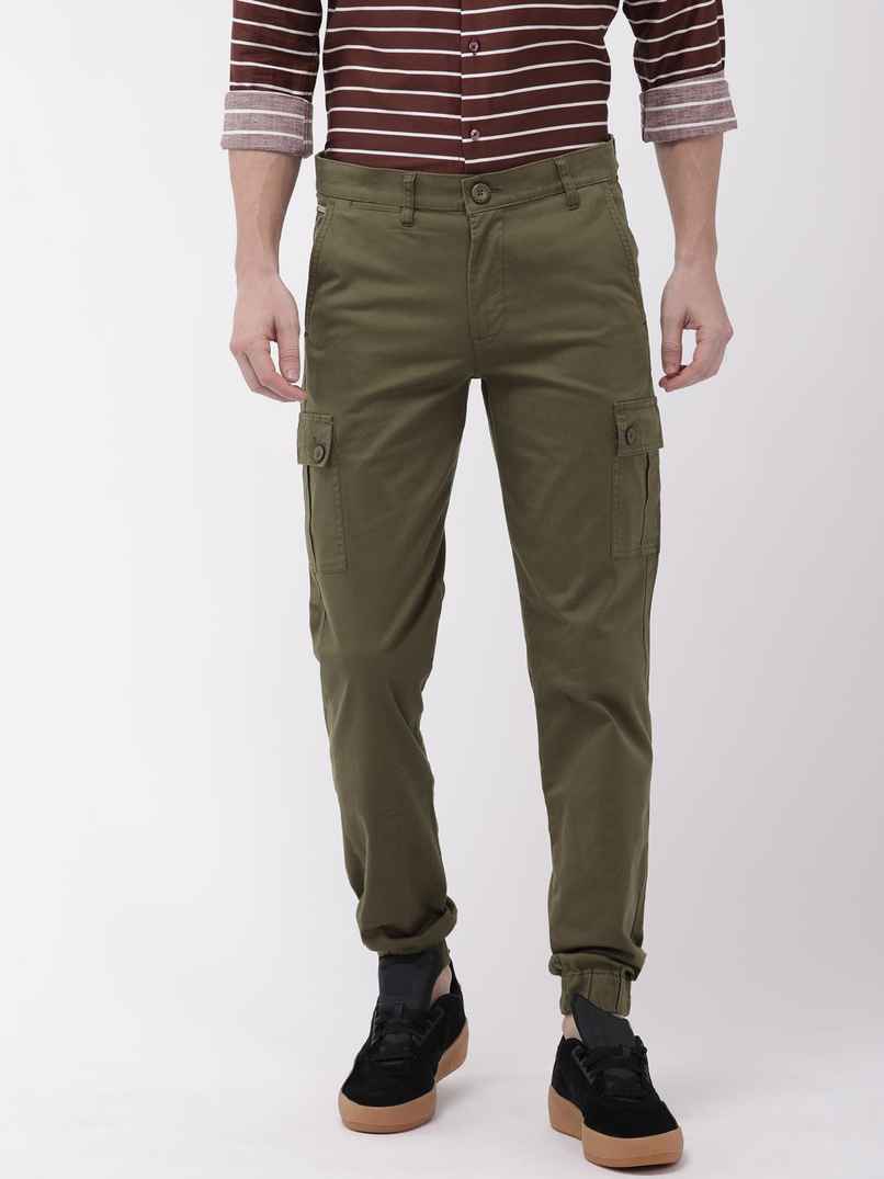 The Indian Garage Co Slim Fit Camouflage Casual Cargos | Olive - 34 The Indian Garage Co Slim Fit Camouflage Casual Cargos | Olive - 34