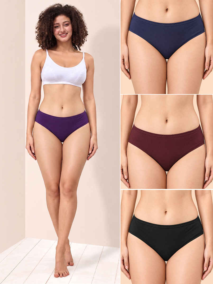 Lyra Women's Hipster Panty Solid | S (Colour May Vary)