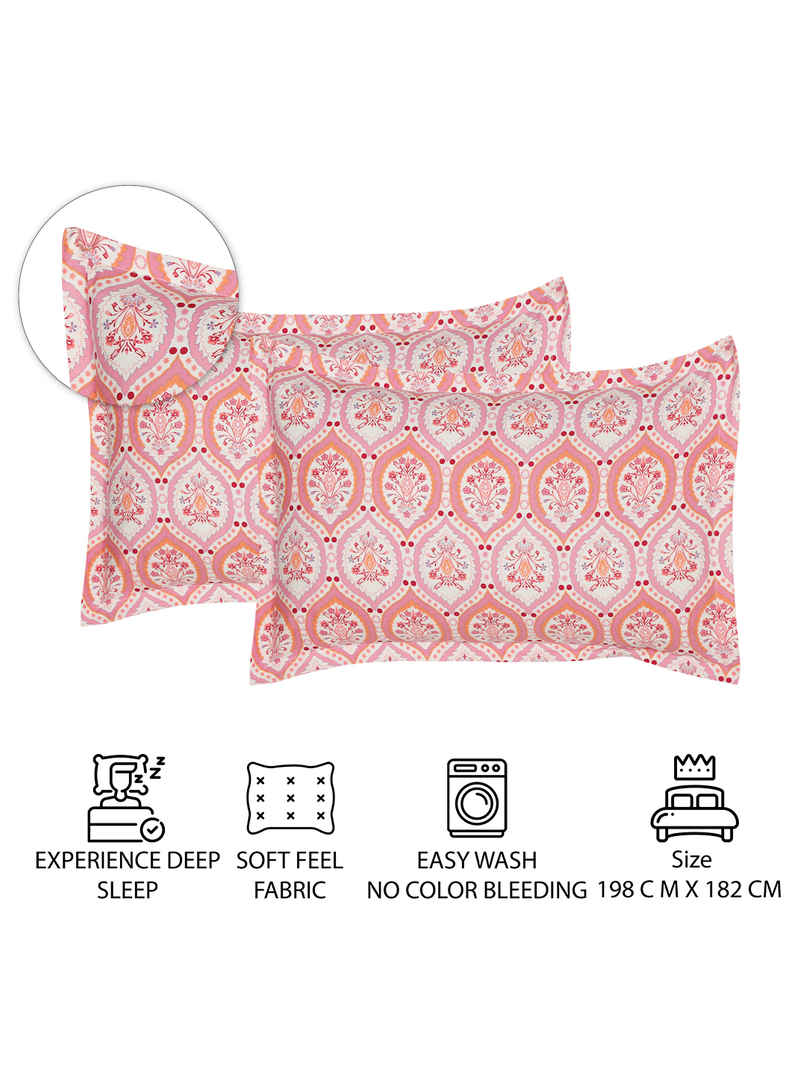 Status Imperial Corner Fitted Bedsheet | Terracotta Garden | 198 x 182 cm